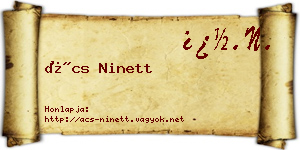 Ács Ninett névjegykártya
